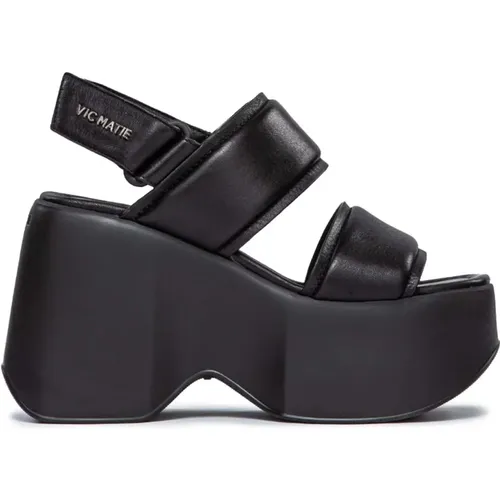 Leather Platform Sandal -38 , female, Sizes: 3 UK, 6 UK, 5 UK, 8 UK, 4 UK - Vic Matié - Modalova