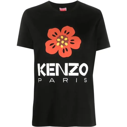 Schwarze T-Shirts Polos für Frauen , Damen, Größe: XS - Kenzo - Modalova