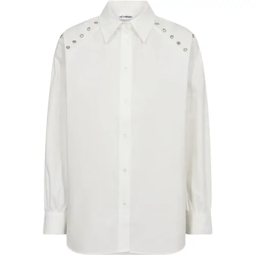 Eyelet-Shirt mit coolen Schulterdetails - Co'Couture - Modalova