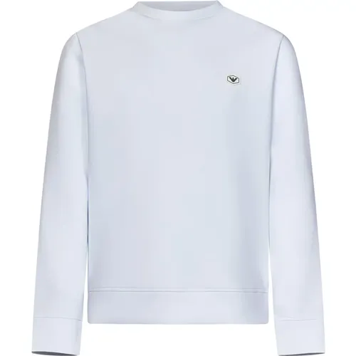 Weißer Pullover Stilvolles Logo Bequem Luxus , Herren, Größe: M - Emporio Armani - Modalova