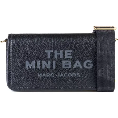 Schwarze Leder Mini Tasche , Damen, Größe: ONE Size - Marc Jacobs - Modalova