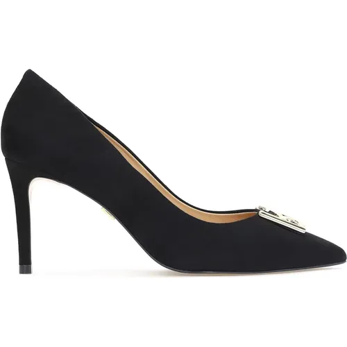 Schwarze Wildleder Monogramm Pumps , Damen, Größe: 36 EU - Kazar - Modalova