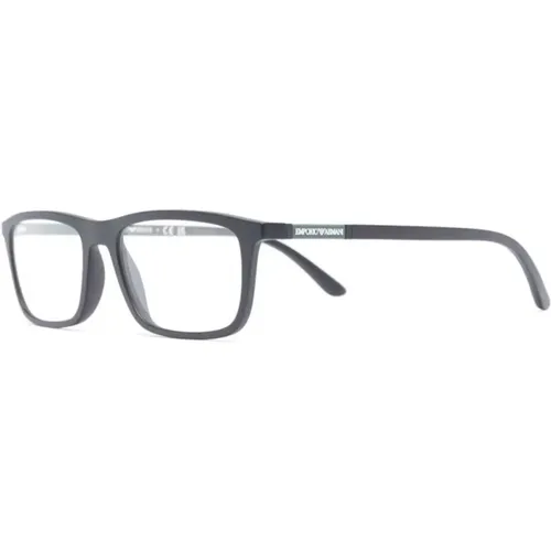 Schwarze Clip Sonnenbrille , Herren, Größe: 55 MM - Emporio Armani - Modalova