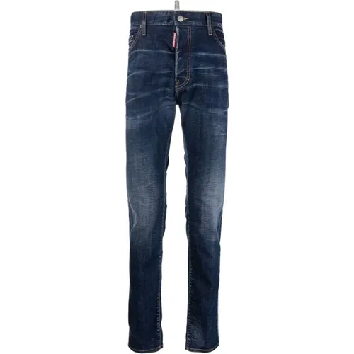 Blaue Slim Cool Guy Jeans , Herren, Größe: M - Dsquared2 - Modalova