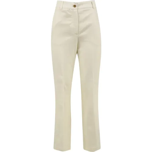 Cream Lavender Trousers Atpa016 Model , female, Sizes: M, S, XS - Attic and Barn - Modalova
