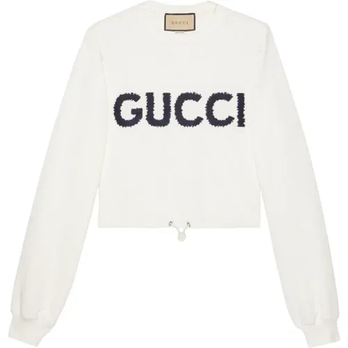 Embroidered Logo Sweater , female, Sizes: L, M - Gucci - Modalova