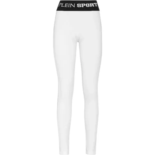 Weiße Push-Up Leggings , Damen, Größe: S - Plein Sport - Modalova