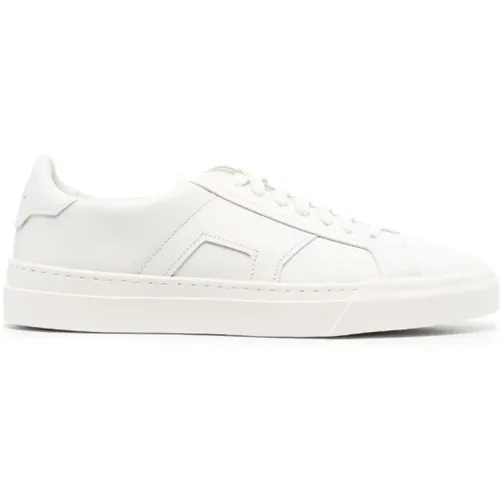 Ivory Weiße Panel Sneakers , Herren, Größe: 40 1/2 EU - Santoni - Modalova