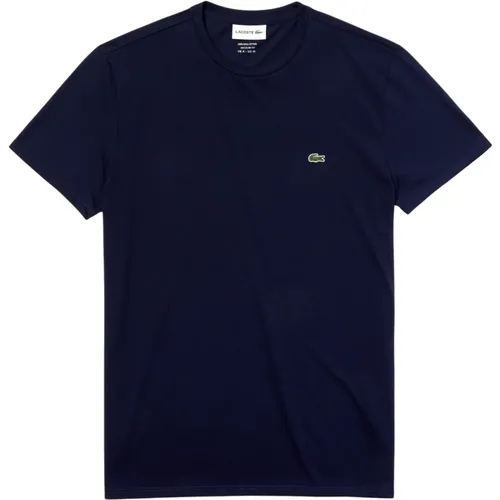 Blaues T-Shirt 166 , Herren, Größe: 2XL - Lacoste - Modalova