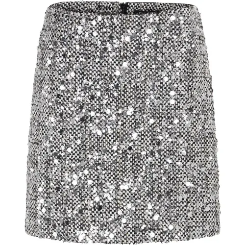 Sequin Skirt Black/White , female, Sizes: 2XL, S - Bruuns Bazaar - Modalova