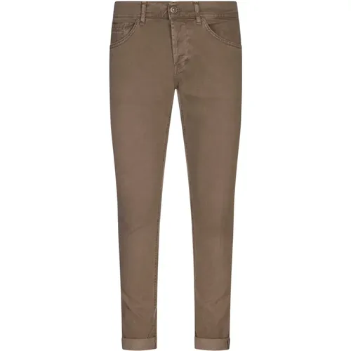 Grüne George Skinny Fit Hose , Herren, Größe: W32 - Dondup - Modalova