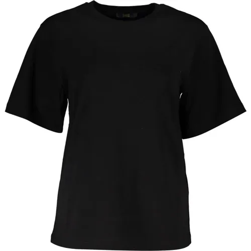 Kurzarm Rundhals T-Shirt Damen Schwarz , Damen, Größe: L - Cavalli Class - Modalova