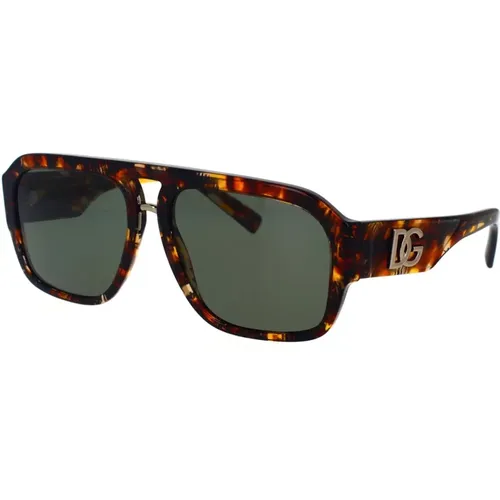 Dg4403 Polarized Sunglasses in Red Havana , unisex, Sizes: 58 MM - Dolce & Gabbana - Modalova