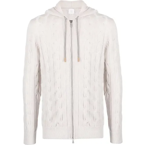 Cashmere Full Zip Sweater , male, Sizes: L, XL, M - Eleventy - Modalova