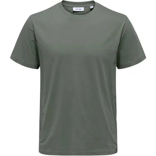 Normales T-Shirt , Damen, Größe: L - Only & Sons - Modalova