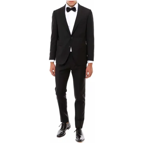 Elegant Wool and Mohair Tuxedo , male, Sizes: 2XL, M, 3XL, XL, 4XL - Caruso - Modalova