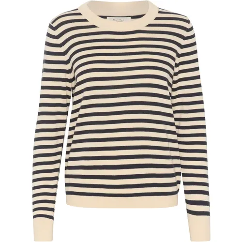 Gertiepw Pu Pullover - Whitecap Gray Stripe , Damen, Größe: XL - Part Two - Modalova