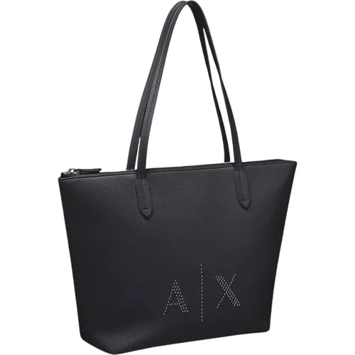 Studded Logo Handbag Aw21 , female, Sizes: ONE SIZE - Armani Exchange - Modalova