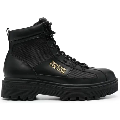 Schwarze Sneakers, Anfibi CV , Herren, Größe: 43 EU - Versace Jeans Couture - Modalova