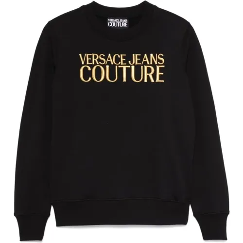 Sweater with ***cv , female, Sizes: S, M - Versace Jeans Couture - Modalova