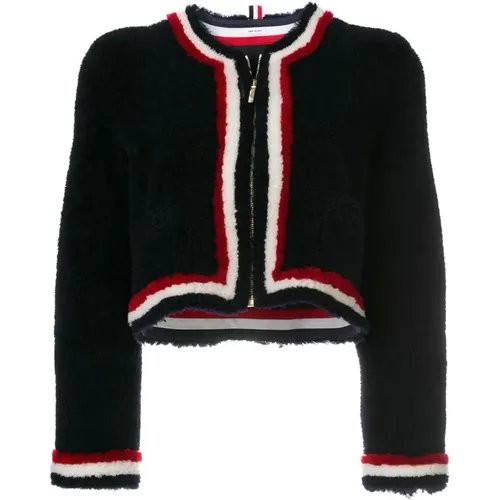 Dyed Shearling Jacket , female, Sizes: S - Thom Browne - Modalova