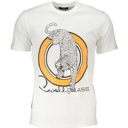 Leopardenmuster T-Shirt für Männer , Herren, Größe: M - Cavalli Class - Modalova