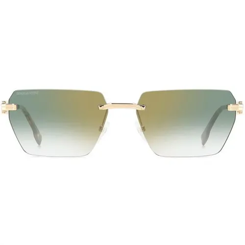 Moderne lässige Sonnenbrille mit grünen Verlaufsgläsern , Herren, Größe: 58 MM - Dsquared2 - Modalova