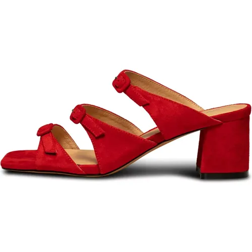 Hanna Buckle Mule Suede - Fire , female, Sizes: 8 UK, 3 UK, 7 UK, 4 UK, 5 UK - Shoe the Bear - Modalova