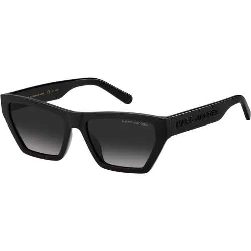 Schwarze/Graue Sonnenbrille , Damen, Größe: 55 MM - Marc Jacobs - Modalova