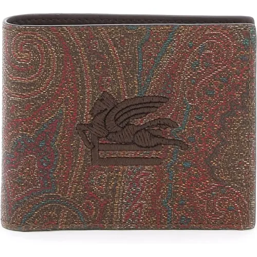 Paisley Bifold Wallet with Pegaso Logo , female, Sizes: ONE SIZE - ETRO - Modalova