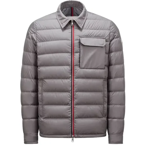 Fazzon Shirt Jacket in Grey , male, Sizes: 2XL, L, XL, M - Moncler - Modalova