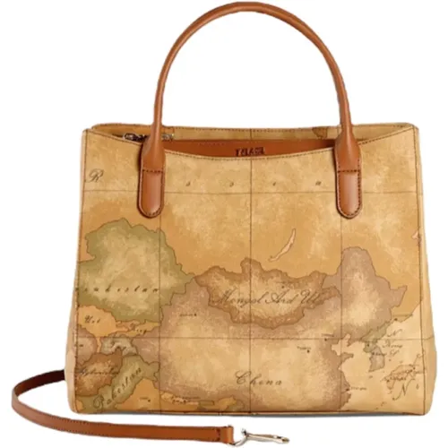Clic Geo Print Handbag with Adjustable Strap , female, Sizes: ONE SIZE - Alviero Martini 1a Classe - Modalova