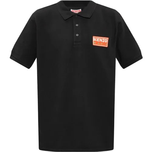 Polo shirt with logo patch , male, Sizes: L, M, S - Kenzo - Modalova