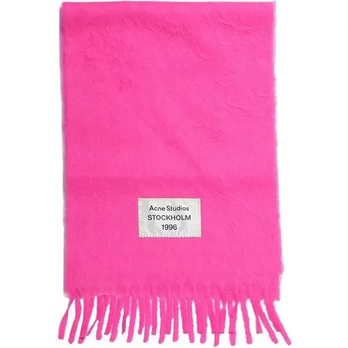 Wool Blend Scarf with Fringes , female, Sizes: ONE SIZE - Acne Studios - Modalova