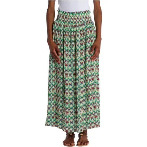 Green Printed Skirt , female, Sizes: S, M, XS - Bellerose - Modalova