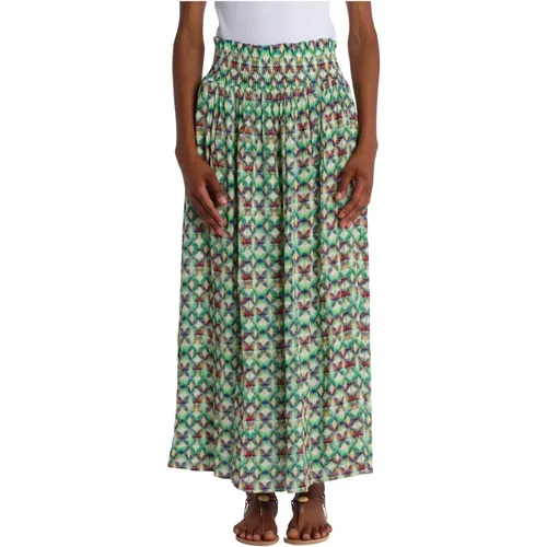 Green Printed Skirt , female, Sizes: XS - Bellerose - Modalova