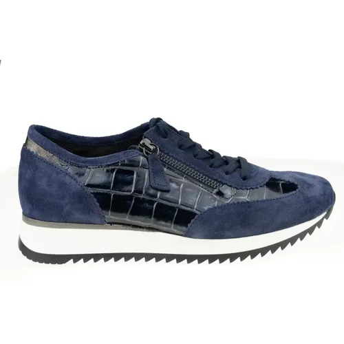 Weite Sneaker - Blau Wildleder - Gabor - Modalova