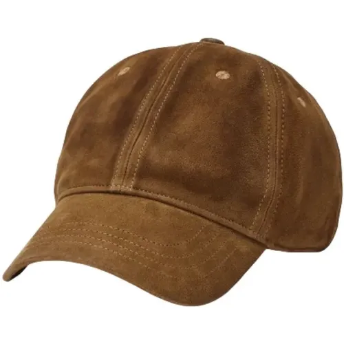 Suede Cap with Embroidered Polo , unisex, Sizes: ONE SIZE - Polo Ralph Lauren - Modalova