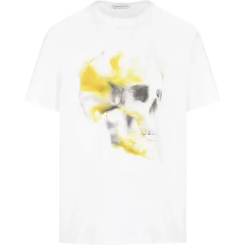 Skull Print T-Shirt , male, Sizes: L, M - alexander mcqueen - Modalova
