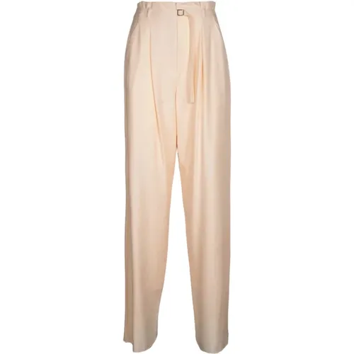 Palazzo Style Pink Trousers , female, Sizes: XS, S - Iblues - Modalova