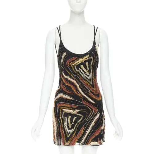 Pre-owned Silk dresses , female, Sizes: S - Versace Pre-owned - Modalova