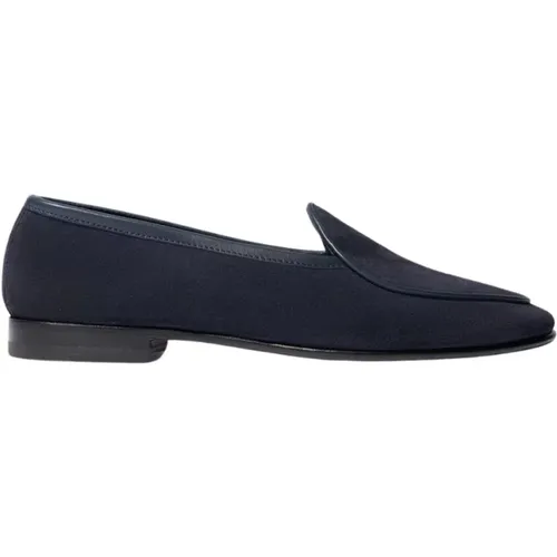 Klassischer Blauer Wildleder-Loafer , Herren, Größe: 42 EU - Scarosso - Modalova