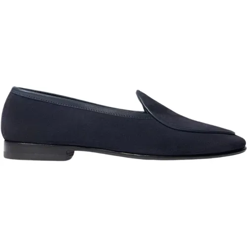 Klassischer Blauer Wildleder-Loafer , Herren, Größe: 43 EU - Scarosso - Modalova