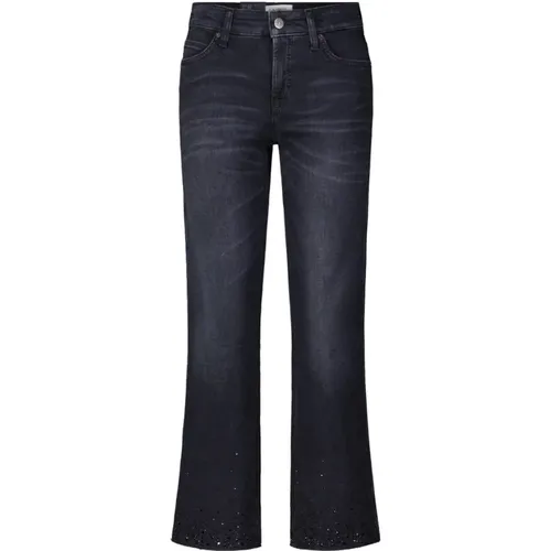 Straight-Fit Jeans mit Strasssteinen , Damen, Größe: 2XL - CAMBIO - Modalova