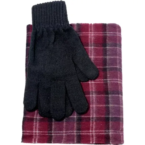 Tartan Scarf and Gloves Gift Set , male, Sizes: ONE SIZE - Barbour - Modalova