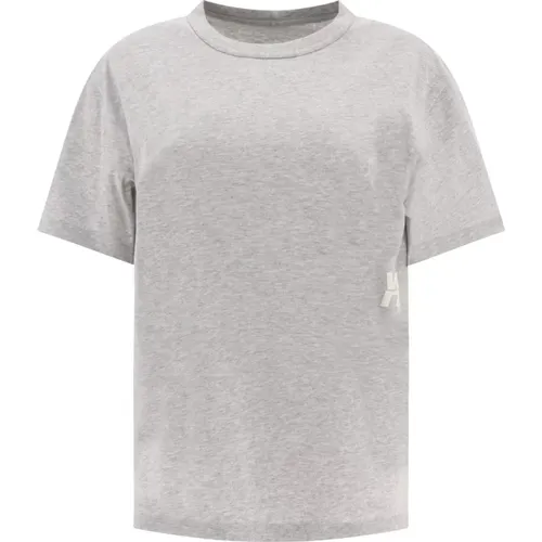 Puff Logo Baumwoll T-Shirt , Damen, Größe: L - alexander wang - Modalova