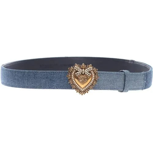 Stylish Leather Belt , female, Sizes: 80 CM - Dolce & Gabbana - Modalova