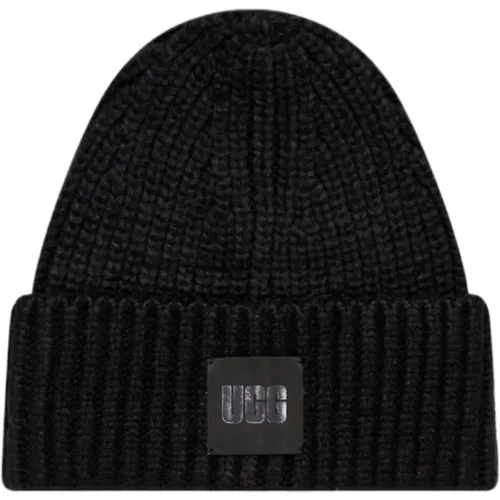 Chunky Rib Logo Winter Hat , unisex, Sizes: ONE SIZE - Ugg - Modalova