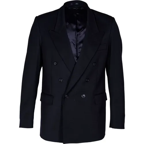 Men's Double-Breasted Jacket, Italian Style , male, Sizes: S, M - Mauro Grifoni - Modalova