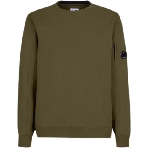 Diagonal Textured Fleece Crew Neck Sweatshirt , male, Sizes: 2XL - C.P. Company - Modalova
